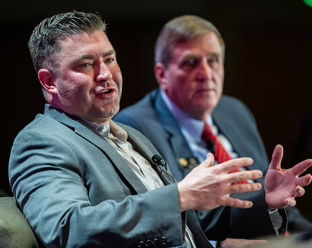 House Minority Leader Neville and Senate Assistant Minority Leader John Cooke